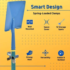10pcs Bulldog Clamp Shovel Holder Wall Mount Outdoor Organizer