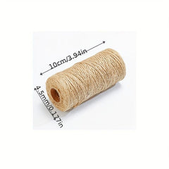 100m Linen Cords Burlap Twine Rope String DIY Craft Decoration