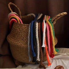 10 Yards 5MM Thick Three Strand Cotton Rope for Gardening, Decoration