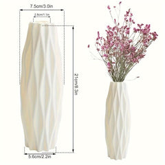 Nordic Style Plastic Vase for Flower Arrangement Decor, Flowers Not Included