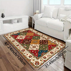 Boho Floral Print Door Mat Rug - Anti Slip, Brightens Any Room