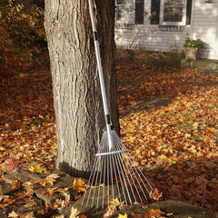 9 Tine Shrub Rake Extendable Garden Leaf Rake Adjustable Folding Tool