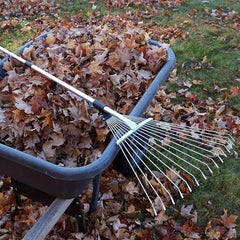 9 Tine Shrub Rake Extendable Garden Leaf Rake Adjustable Folding Tool