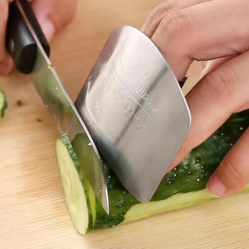 Stainless Steel Finger Guard for Safe Vegetable Cutting