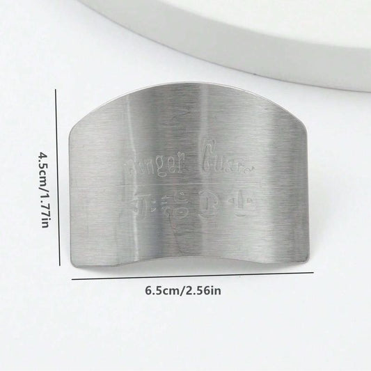 Stainless Steel Finger Guard for Safe Vegetable Cutting