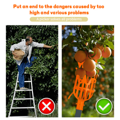 Plastic Fruit Picker Head for High Altitude Loquat Bayberry Picking