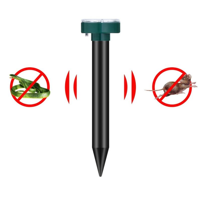 Solar Powered Ultrasonic Mole Repellent Garden Flower Plants Supplies