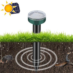 Solar Powered Ultrasonic Mole Repellent Garden Flower Plants Supplies