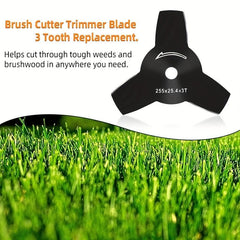 1pc Three Tooth Manganese Steel Blade Universal Lawn Mower Blade