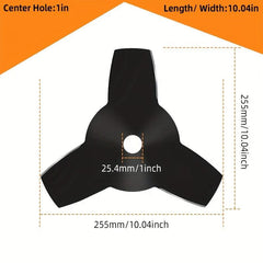 1pc Three Tooth Manganese Steel Blade Universal Lawn Mower Blade
