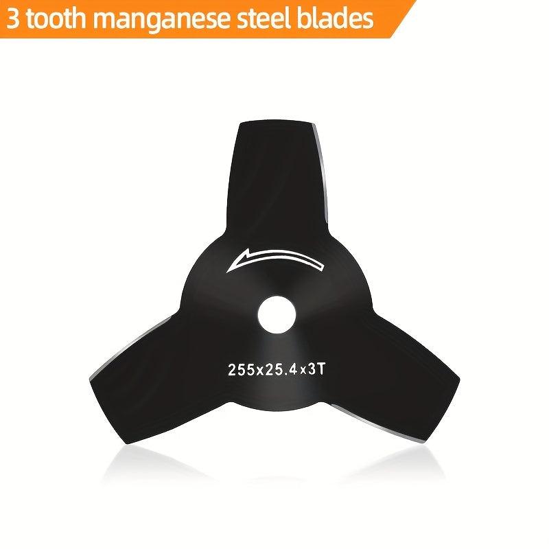 1pc Three Tooth Manganese Steel Blade Universal Lawn Mower Blade