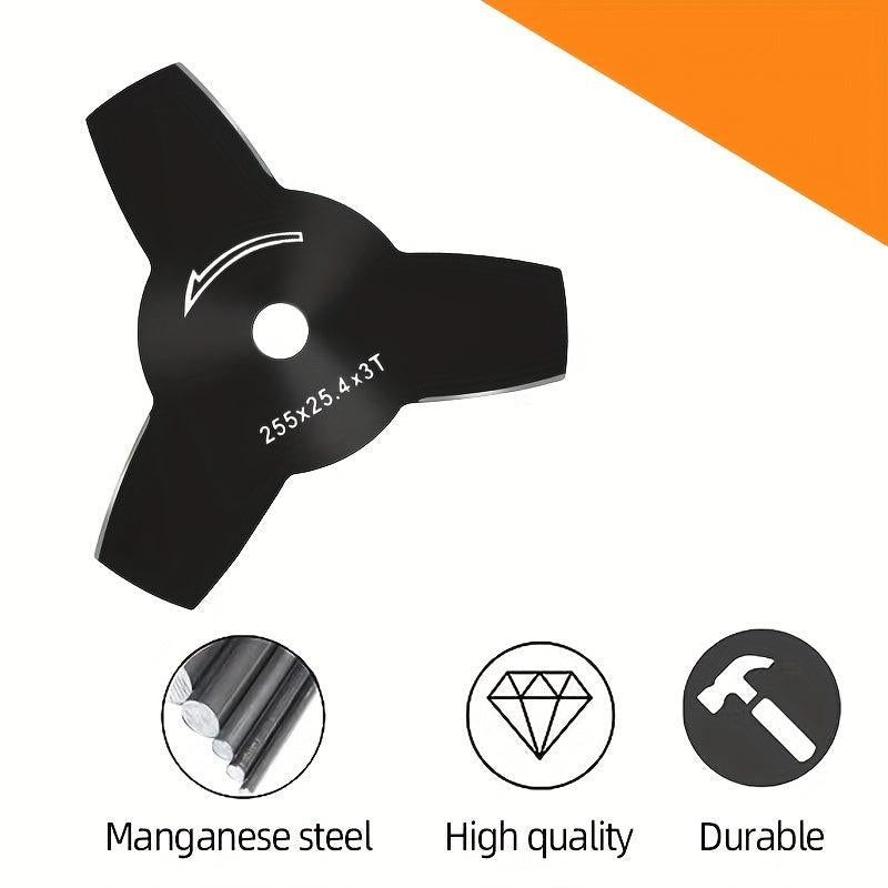 1pc Three Tooth Manganese Steel Blade Universal Lawn Mower Blade