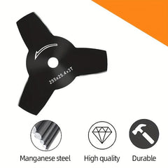 1pc Three Tooth Manganese Steel Blade Universal Lawn Mower Blade