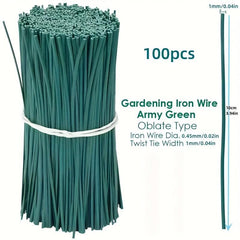100 Packs PE Wrapped Metal Straps Rubber Coated Wire Ties