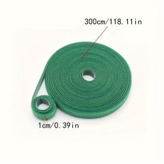 3 Rolls Green Nylon Plant Ties Self-adhesive Garden Tape