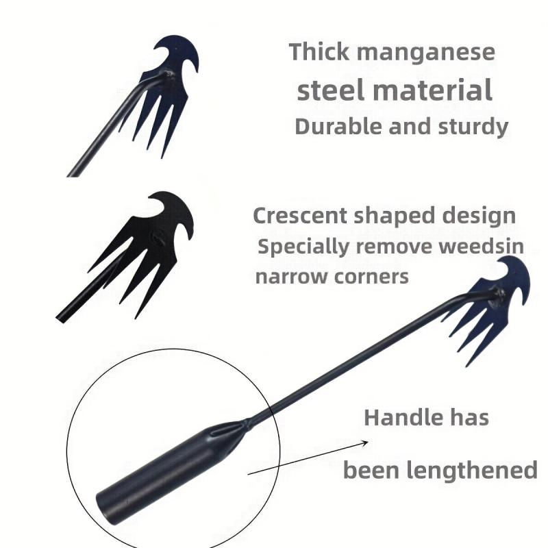 2pcs Manganese Steel Weeding Tool for Gardening Long Handle Weeder