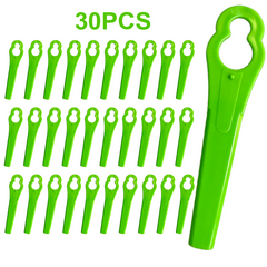 30pcs Plastic Machine Trimming Blades Replacement Nylon Grass Mowing Accessory