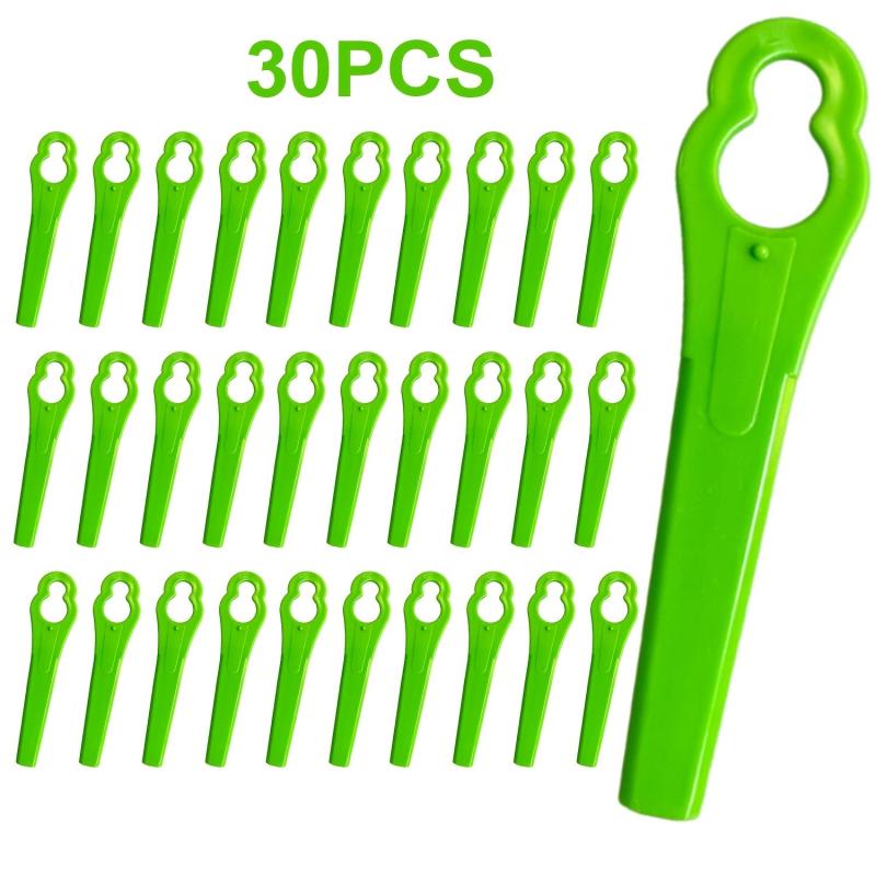 30pcs Plastic Machine Trimming Blades Replacement Nylon Grass Mowing Accessory