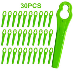 30pcs Plastic Machine Trimming Blades Replacement Nylon Grass Mowing Accessory