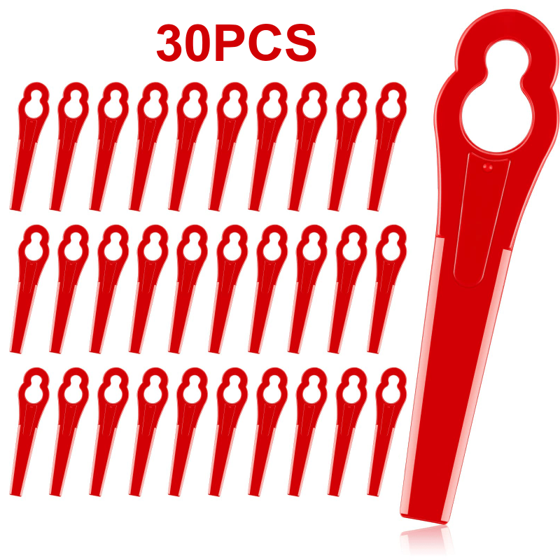 30pcs Plastic Machine Trimming Blades Replacement Nylon Grass Mowing Accessory