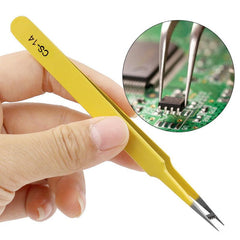 Anti Static Stainless Steel Tweezers Set for Electronics Repair