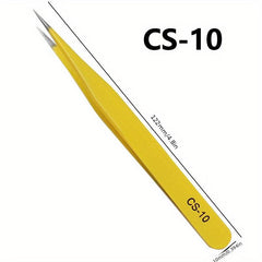 Anti Static Stainless Steel Tweezers Set for Electronics Repair
