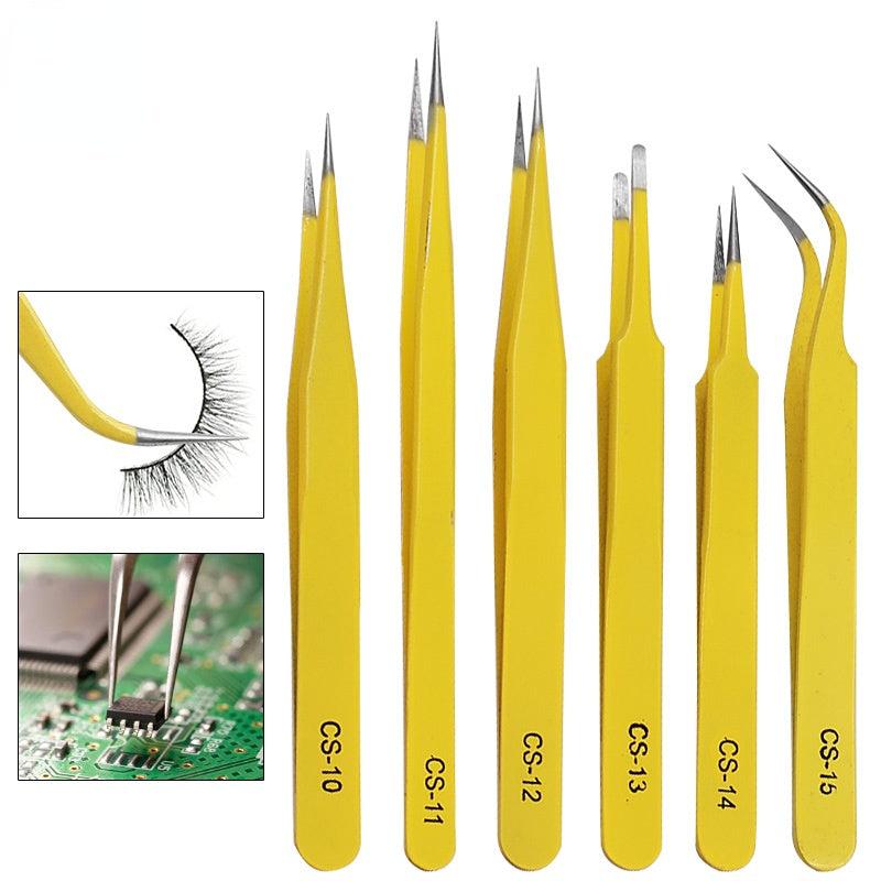 Anti Static Stainless Steel Tweezers Set for Electronics Repair