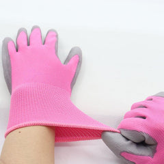 1pc Women's PU Safety Gloves for Gardening Farming Landscaping