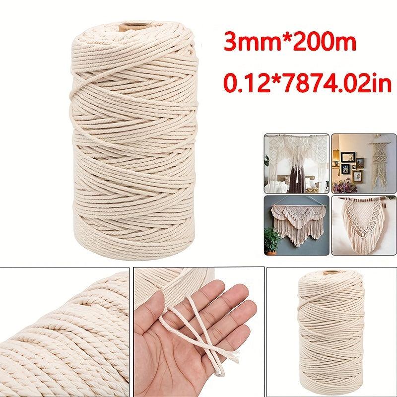 Cotton Twine Macrame Cord for DIY Arts & Crafts Gift Package Twine Wall Hanging