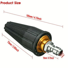 High Pressure Washer Rotating Turbo Nozzle 5 Nozzle Heads 3000PSI Max