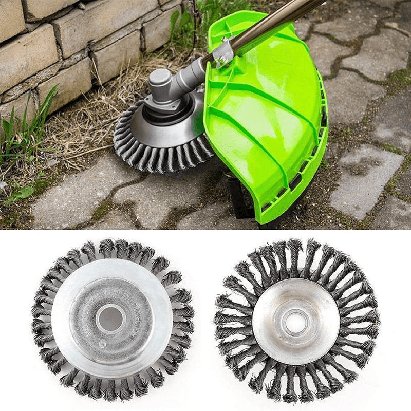 Powerful Steel Wire Wheel Garden Weed Brush
