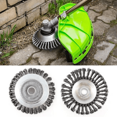 Powerful Steel Wire Wheel Garden Weed Brush