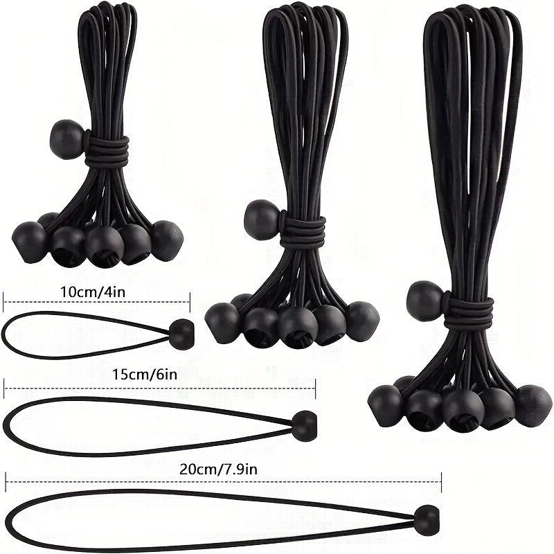 50pcs Ball Bungee Cords Tarp Canopy Bungee Balls Heavy Duty Tie Down Cord