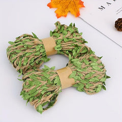 DIY Jute Vine Ribbons for Easter Decor, Twine Leaves Crafts, 1 Pack