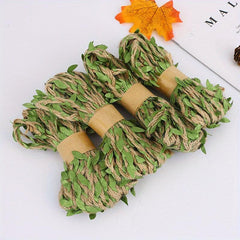 DIY Jute Vine Ribbons for Easter Decor, Twine Leaves Crafts, 1 Pack