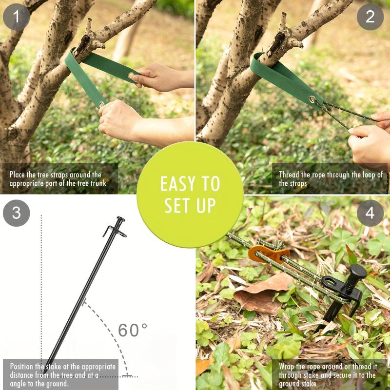 Heavy Duty Steel Tree Stake Kit - 11.8 Inches