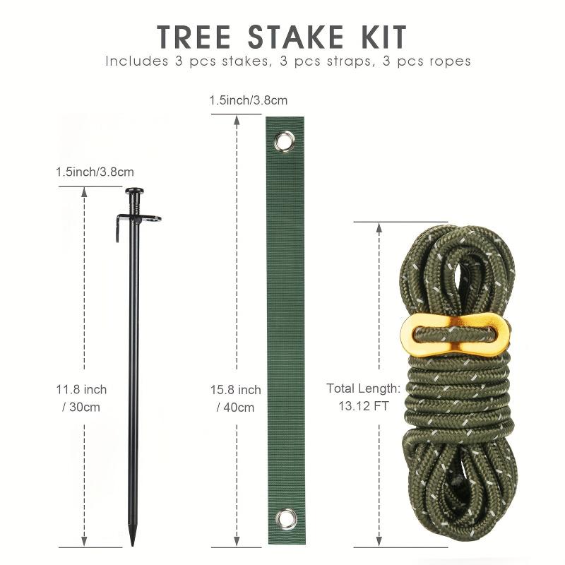 Heavy Duty Steel Tree Stake Kit - 11.8 Inches