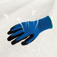 2 Pairs Gardening Gloves Polyester Nitrile Thornproof Work Gloves