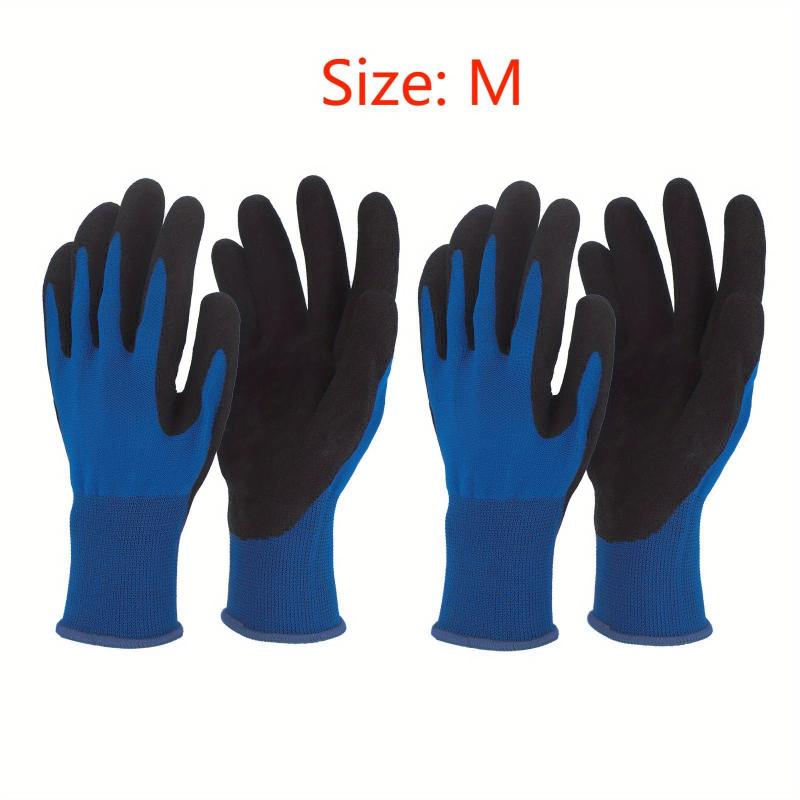 2 Pairs Gardening Gloves Polyester Nitrile Thornproof Work Gloves