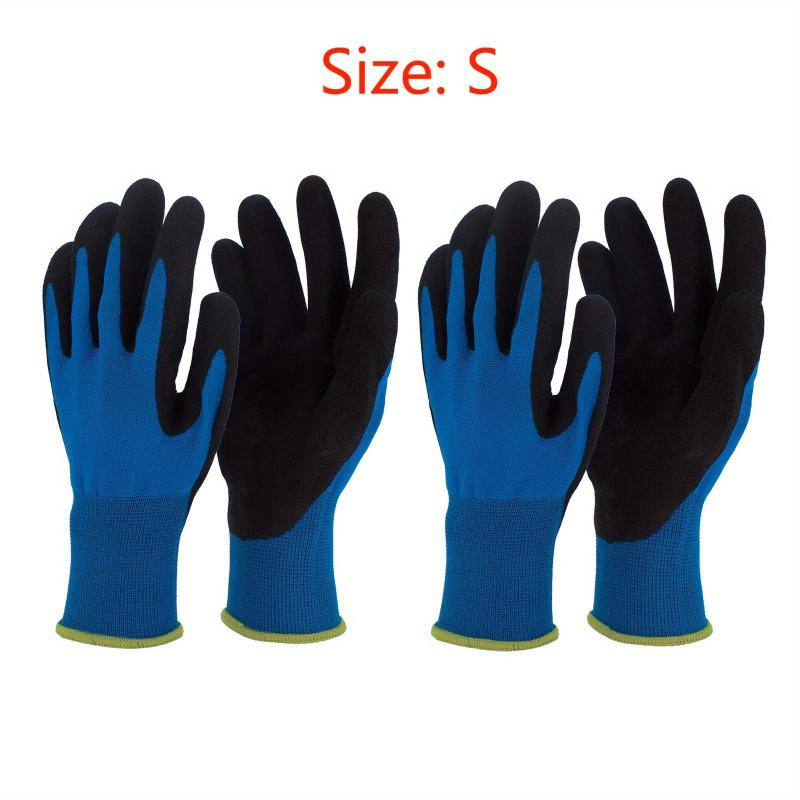 2 Pairs Gardening Gloves Polyester Nitrile Thornproof Work Gloves