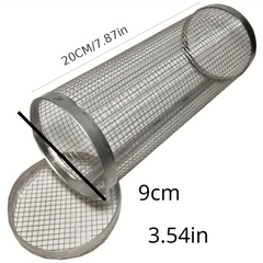 Stainless Steel Rolling Basket BBQ Grill Grate for Outdoor Cooking