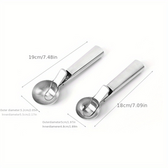 Stainless Steel Ice Cream Ball Spoon - Perfect Scoop for Watermelon & Ice Cream