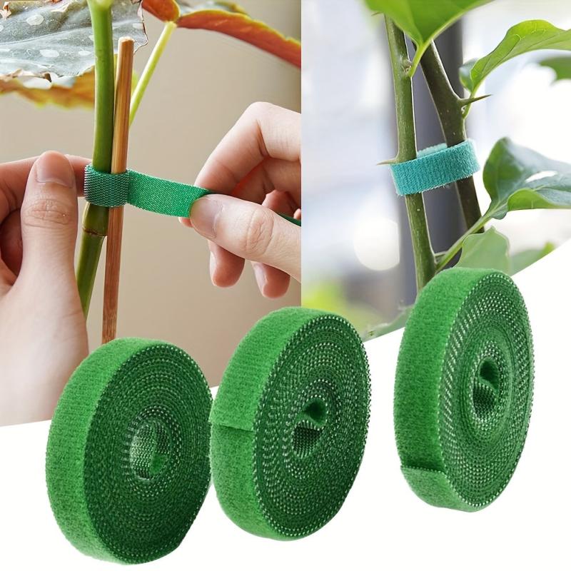 3pcs Plant Ties Nylon Bandage Tie Garden Tape Hook Loop Support 2m