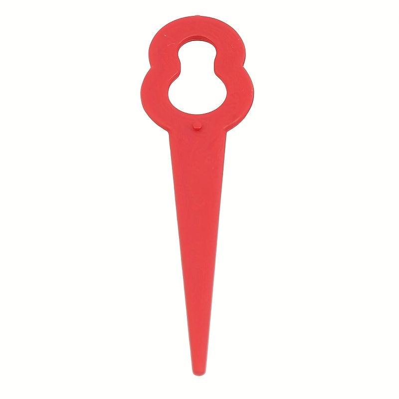 50pcs Red Plastic Lawn Mower Blade Replacement