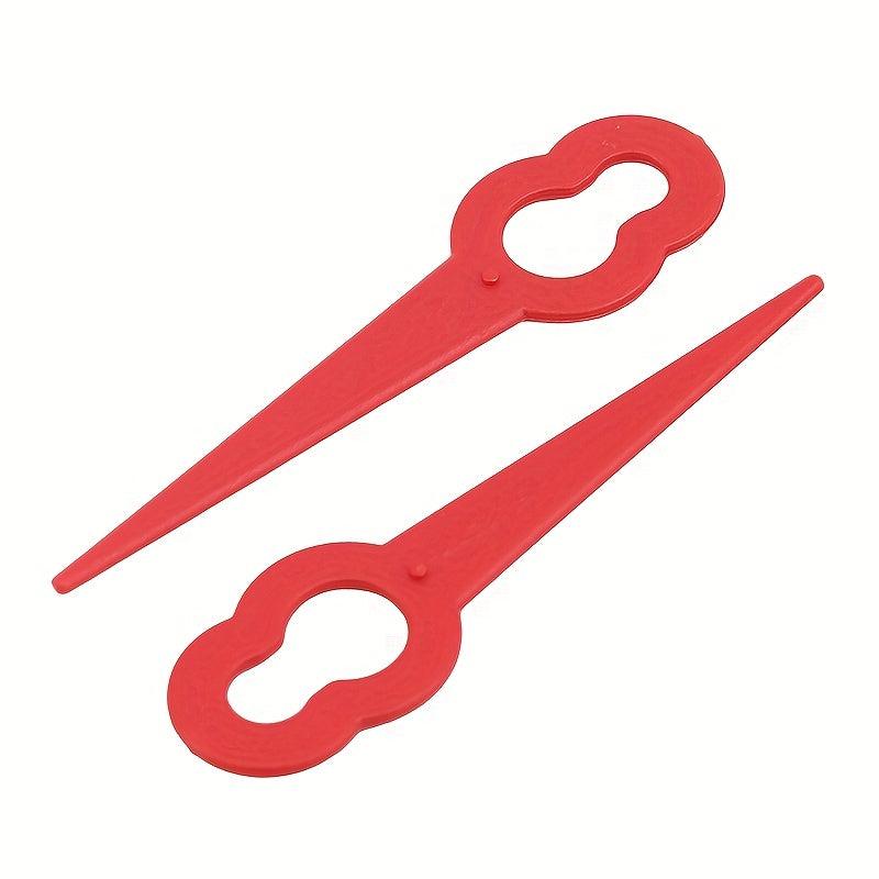 50pcs Red Plastic Lawn Mower Blade Replacement
