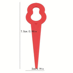 50pcs Red Plastic Lawn Mower Blade Replacement