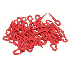 50pcs Red Plastic Lawn Mower Blade Replacement