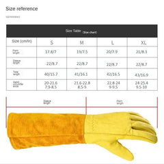 Boiling Cowhide Long Tube Gardening Gloves for Planting Flowers Pruning