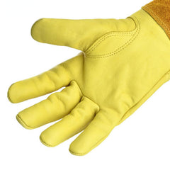 Boiling Cowhide Long Tube Gardening Gloves for Planting Flowers Pruning