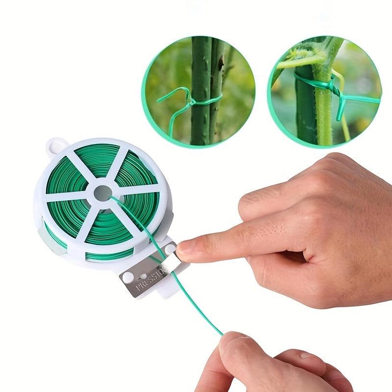 Green Plastic Garden Twine for Climbing Plants 98ft